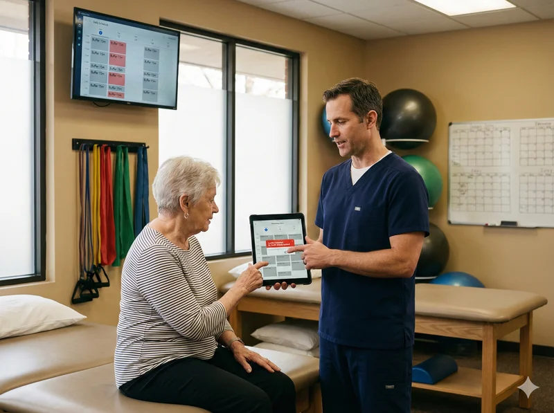 yAppointment weekly calendar view with color-coded appointments per staff member